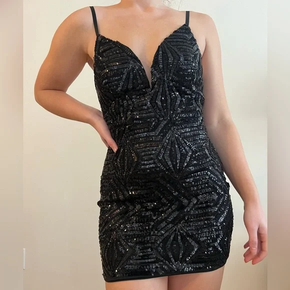 sachin and babi light blue dress Windsor | Dresses | Windsor Black Sequin Deep Vneck Mini Dress